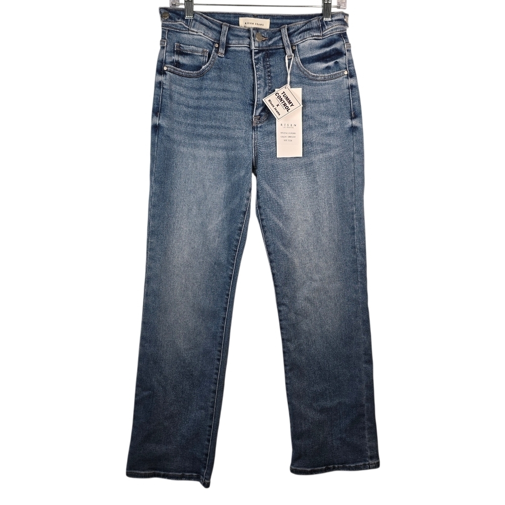 NWT Risen SUTTON HIGH RISE ADJUSTABLE STRAIGHT LEG Jeans Tummy Control Size 7/28
